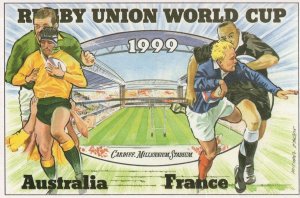 1999 Rugby Union World Cup Australia France Winners Postcard