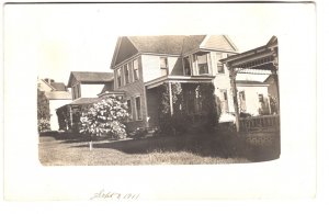 Real Photo, Houses on Residential  Street,  Dated Sept 3, 1911