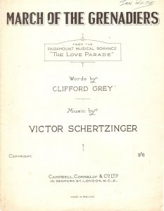March Of The Grenadiers Military Olde Sheet Music