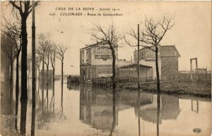 CPA Crue de la Seine COLOMBES Route de Gennevilliers (413445)