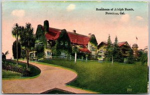 Residence of Adolph Busch Pasadena California CA Landscaped Grounds Postcard