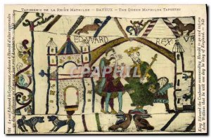 Old Postcard Tafisserie Queen mathilde Bayeux King Edward the Confessor