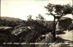 Scottsdale Arizona AZ Echo Park Trail Real Photo Vintage Postcard