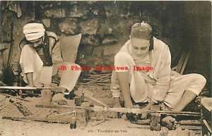 Tunisia, Men in Native Costume Woodworking, Lehnert & Landrock No 286