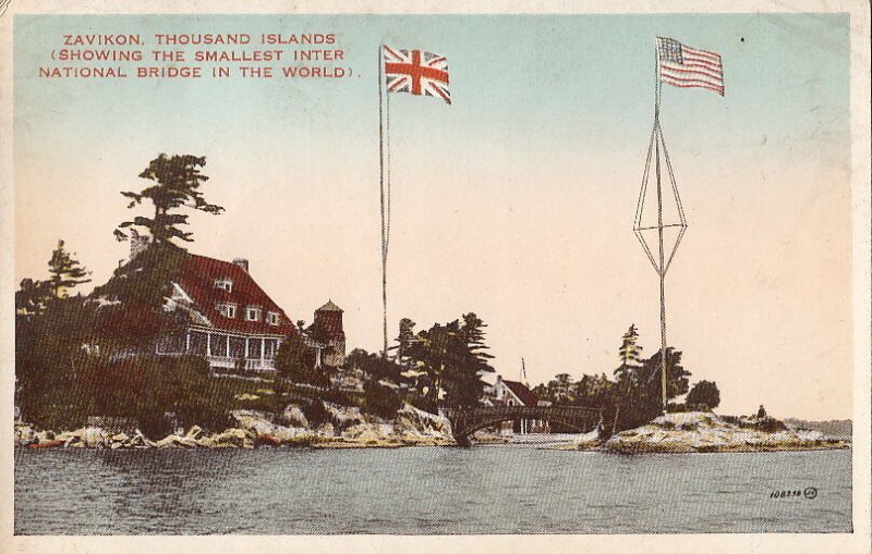 Postcard Zavikon Thousand Islands National Bridge Canada