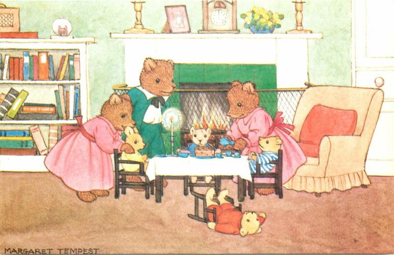 Teddy Bears Tea Party by Margaret Tempest Antropomorphic Animals fantasy