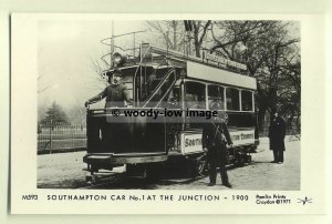 pp0126 - Southampton Tram no 1 at The Junction in 1900 - Pamlin postcard