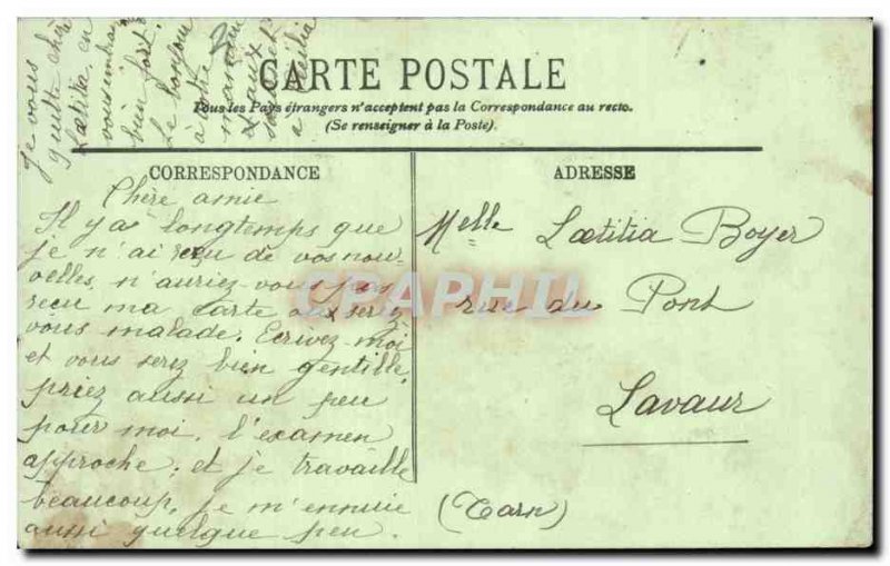 Bordeaux - La Grande Poste Old Postcard
