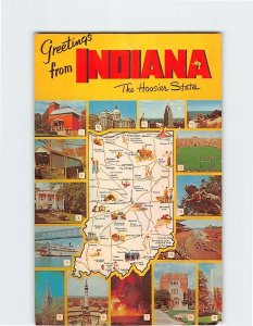 Postcard The Hoosier State, Greetings from Indiana