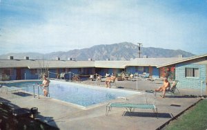 Desert Hot Springs, California ROX LODGE Roadside Pool ca 1950s Vintage Postcard