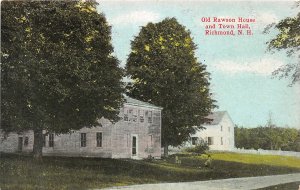 H74/ Richmond New Hampshire Postcard c1910 Old Rawson House Town Hall 83