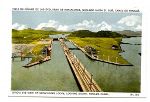 Panama - Canal Zone. Miraflores Locks looking South