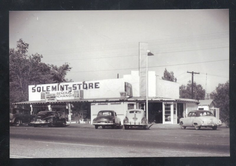 Foto Real Saugus California solemint tienda coches viejos publicidad postal copia 