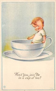 Once you join me in a cup of tea? Birth Announcement PU Unknown 