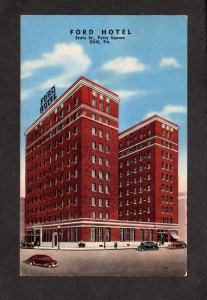 PA Ford Hotel Perry Square Erie Penn Pennsylvania Postcard