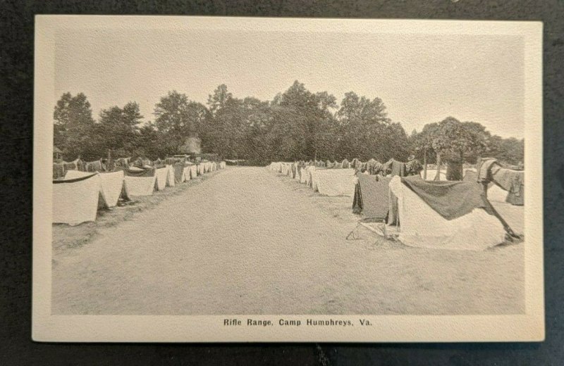 Mint Vintage US Military Rifle Range Camp Humphreys VA Postcard RPPC