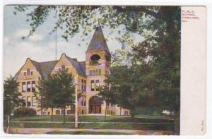 Public School Harvard Illinois 1907c postcard