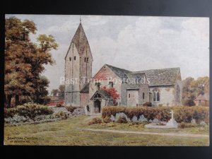 Sussex SOMPTING CHURCH nr Worthing - A.R. Quinton Old Postcard by J. Salmon 1894