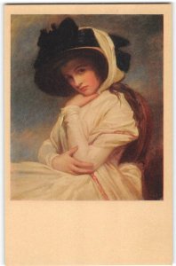 EMMA, LADY HAMILTON Portrait by George Romney Painting Art Vintage Postcard