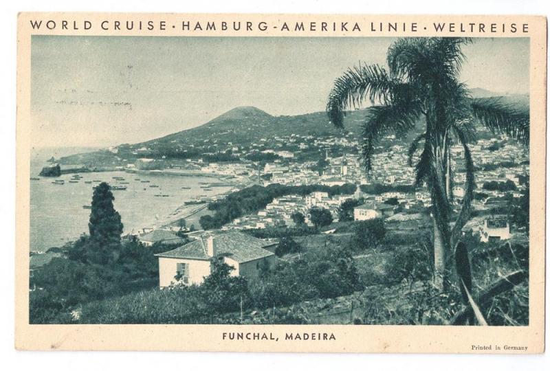 Funchal Madeira Hamburg Amerika 1931 World Cruise Resolute