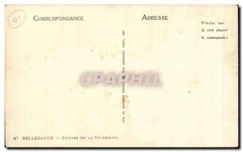 Old Postcard Falls Bellegarde Valserine