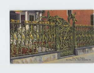 Postcard The Corn Fence, New Orleans, Louisiana