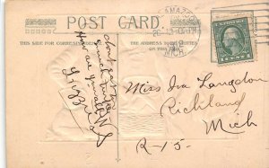 Thanksgiving  Day In The South, Sharing Food, Winsch Vintage Postcard U4838 