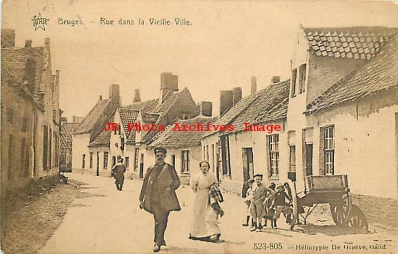 Belgium, Bruges, Rue dans la Vieille Ville, Star No 523-805 