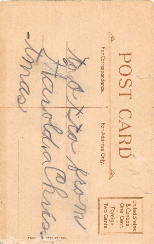 F39/ Santa Claus Merry Christmas Postcard c1910 Book Reading 8