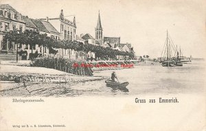 Germany, Emmerich, Gruss aus, Rheinpromenade, Albersheim