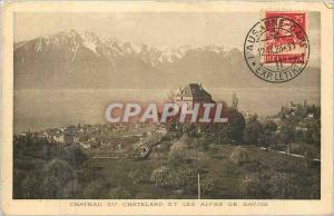 Postcard Old Castle Chatelard and the Savoy Alps