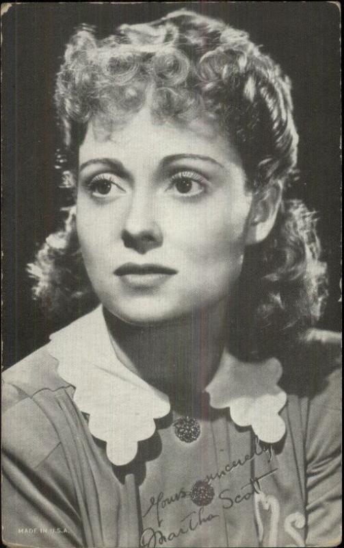 Beautiful Actress MARTHA SCOTT - Exhibit Arcade Card