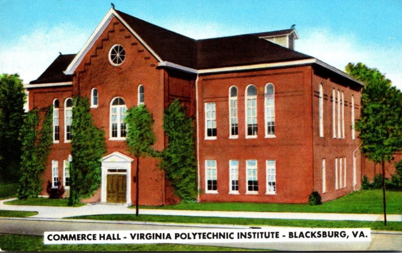 Virginia Blacksburg Commerce Hall Virginia Polytechnic Institute 1957