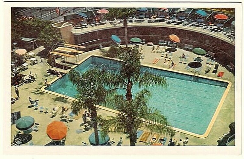 Beverly Hills California Vintage Real Photo Postcard Beverly Hills Hotel and Pool