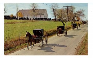 PA - Amish/Mennonite Culture. Old Order Mennonites Leaving After Worship