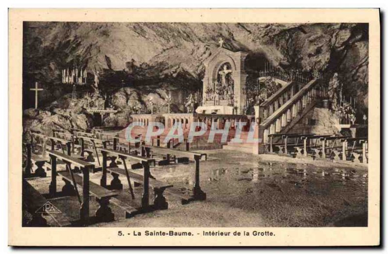 Old Postcard La Sainte Baume inside the Grotto
