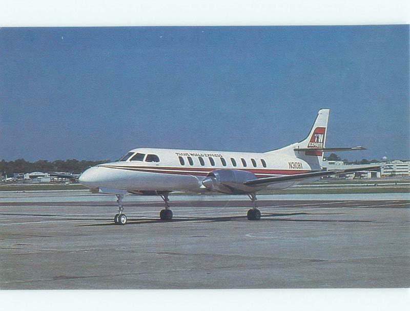 Pre-1980 TRANS WORLD AIRLINES TWA EXPRESS AIRPLANE AT AIRPORT St. Louis MO E5816