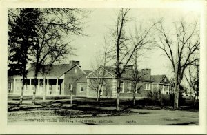 RPPC South Side Grade School Kalispell Montana Real Photo Postcard Cecil B Nixon