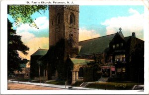 USA St. Paul's Church Paterson New Jersey Vintage Postcard 09.64