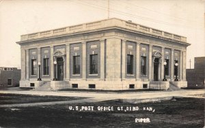 Real Photo Postcard United States Post Office in Great Bend, Kansas~117921