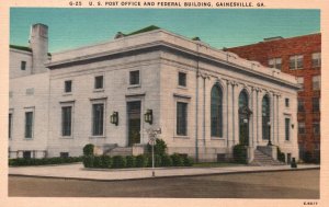 Vintage Postcard 1920's U.S. Post Office & Federal Building Gainesville Georgia