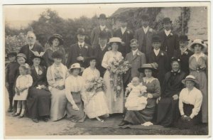 Anonymous Vintage Wedding Group RP PPC, c 1910's, Social History