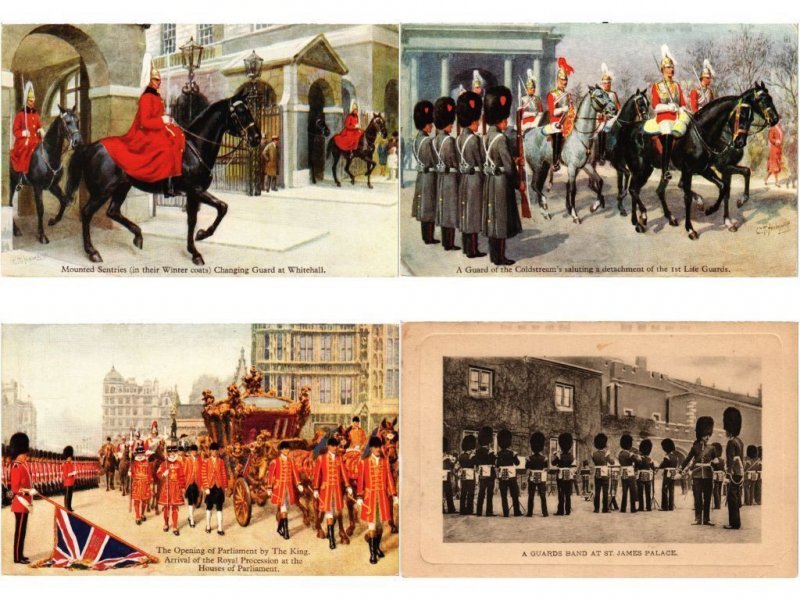 ENGLAND, ENGLISH MILITARY 150 Vintage Postcards (L6090)