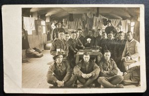 Mint Australia Postcard RPPC Australian Soldiers Troops In Barracks WWI