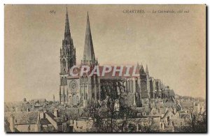 Old Postcard Chartres The Cathedral