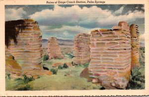 California Palm Springs Ruins Of Stage Coach Station 1951