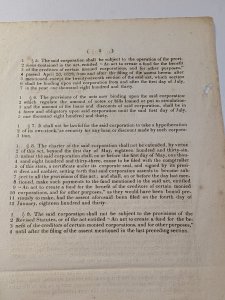 1829 NY Assembly Act Extending Merchants' Bank Charter Historic Document