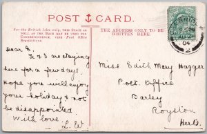 Trinity College Gateway Cambridge England Postcard 1904 Postmarked H83