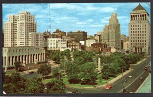 Missouri ST. LOUIS View Downtown War Memorial Building, Missouri Pacific pm1956