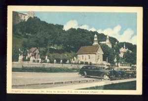 Saint-Anne-de-Beaupré, Quebec Canada Postcard, Memorial Chapel, 1954!